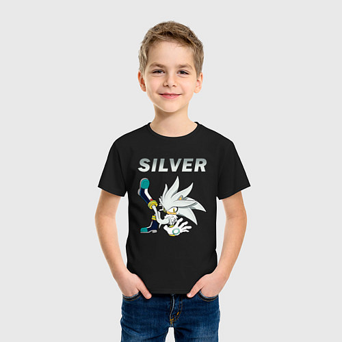 Детская футболка SONIC Silver / Черный – фото 3