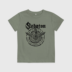 Футболка хлопковая детская Sabaton, цвет: авокадо