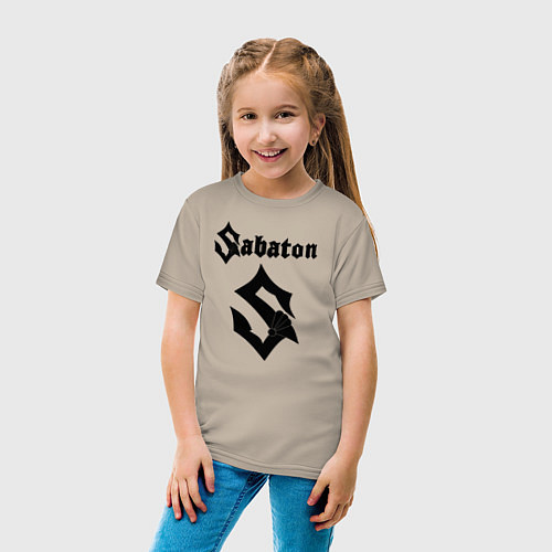 Детская футболка Sabaton / Миндальный – фото 4