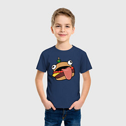 Футболка хлопковая детская Fortnite Burger, цвет: тёмно-синий — фото 2