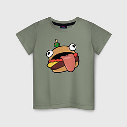 Футболка хлопковая детская Fortnite Burger, цвет: авокадо