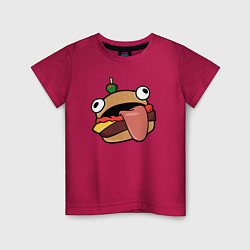 Футболка хлопковая детская Fortnite Burger, цвет: маджента