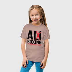 Футболка хлопковая детская Muhammad Ali, цвет: пыльно-розовый — фото 2