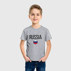 Футболка хлопковая детская Россия, цвет: меланж — фото 2