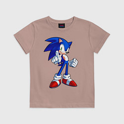 Футболка хлопковая детская SONIC, цвет: пыльно-розовый