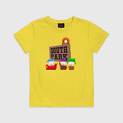 Футболка хлопковая детская South Park, цвет: желтый