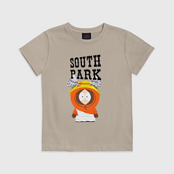 Футболка хлопковая детская South Park Кенни, цвет: миндальный