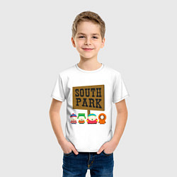 Футболка хлопковая детская South Park, цвет: белый — фото 2