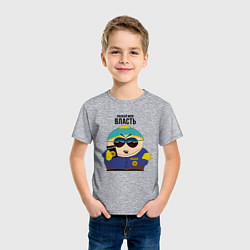 Футболка хлопковая детская South Park Картман, цвет: меланж — фото 2