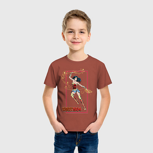 Детская футболка Wonder Woman 1984 / Кирпичный – фото 3