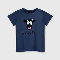 Футболка хлопковая детская South Park Go Cows!, цвет: тёмно-синий