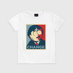Футболка хлопковая детская CHANGE, цвет: белый