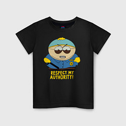 Футболка хлопковая детская South Park, Эрик Картман, цвет: черный