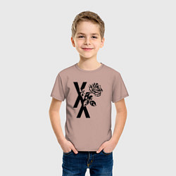 Футболка хлопковая детская Machine Gun Kelly, цвет: пыльно-розовый — фото 2