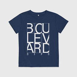 Футболка хлопковая детская Бульвар Депо, цвет: тёмно-синий