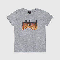 Футболка хлопковая детская IDDQD DOOM, цвет: меланж