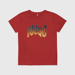 Футболка хлопковая детская IDDQD DOOM, цвет: красный