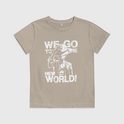 Футболка хлопковая детская One Piece, цвет: миндальный