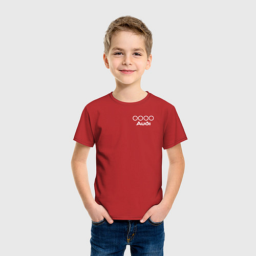Детская футболка A u d i / Красный – фото 3