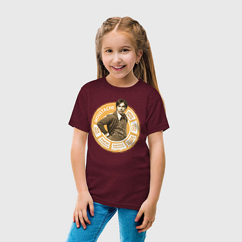Детская футболка Raj Koothrappali / Меланж-бордовый – фото 4