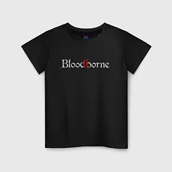 Футболка хлопковая детская Bloodborne, цвет: черный