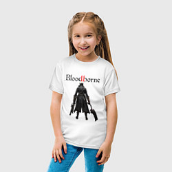 Футболка хлопковая детская Bloodborne, цвет: белый — фото 2