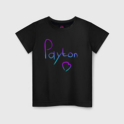 Футболка хлопковая детская PAYTON LOVE, цвет: черный