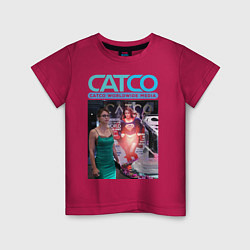 Футболка хлопковая детская Supergirl - CatCo, цвет: маджента