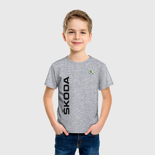 Детская футболка Skoda / Меланж – фото 3