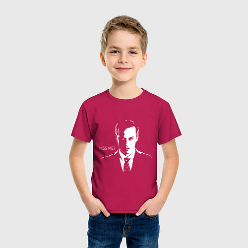 Детская футболка Moriarty: Miss me? / Маджента – фото 3