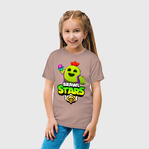 Детская футболка BRAWL STARS SPIKE / Пыльно-розовый – фото 4