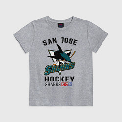 Футболка хлопковая детская SAN JOSE SHARKS, цвет: меланж