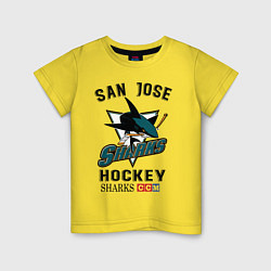 Футболка хлопковая детская SAN JOSE SHARKS, цвет: желтый