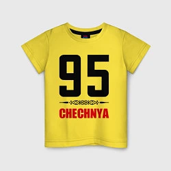 Футболка хлопковая детская 95 Chechnya, цвет: желтый