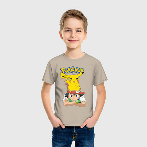 Детская футболка Pokemon / Миндальный – фото 3