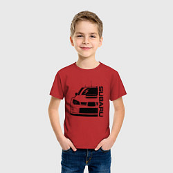 Футболка хлопковая детская SUBARU Z, цвет: красный — фото 2