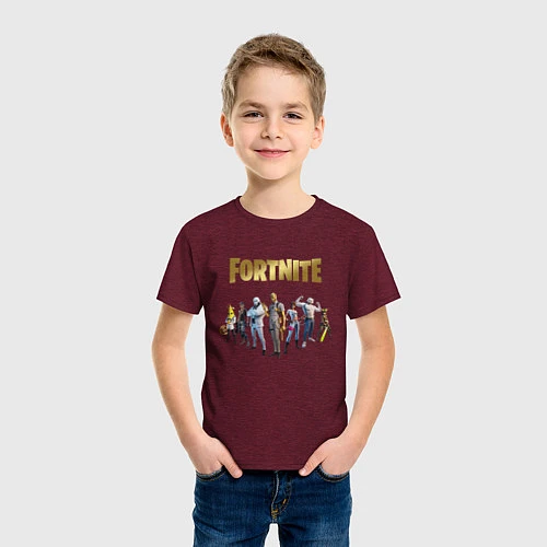 Детская футболка FORTNITE 2 SEASON Часть 2 / Меланж-бордовый – фото 3