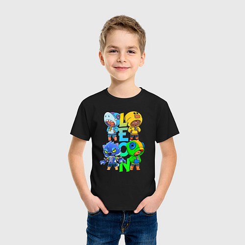 Детская футболка Brawl Stars Leon Quattro / Черный – фото 3