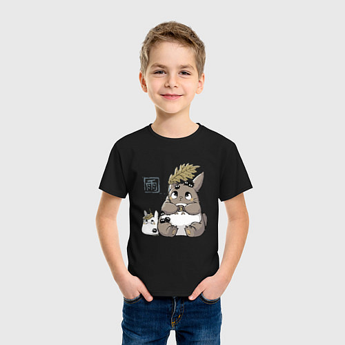 Детская футболка Тоторо / Черный – фото 3