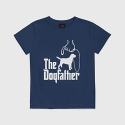 Футболка хлопковая детская The Dogfather - пародия, цвет: тёмно-синий
