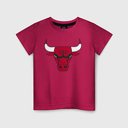 Футболка хлопковая детская Chicago Bulls, цвет: маджента