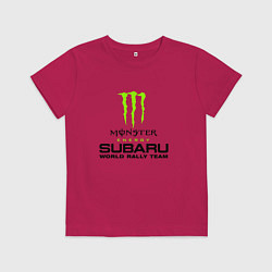 Футболка хлопковая детская MONSTER ENERGY Z, цвет: маджента