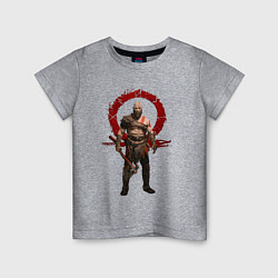 Футболка хлопковая детская GOD OF WAR, цвет: меланж
