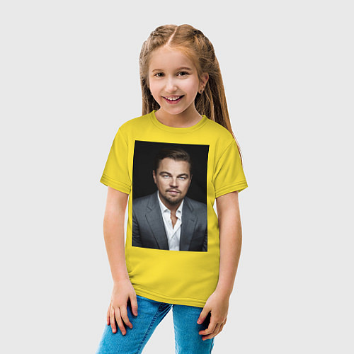 Детская футболка Леонардо Ди Каприо / Желтый – фото 4
