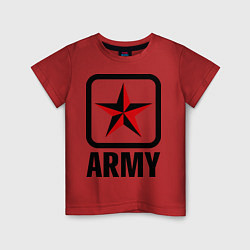 Футболка хлопковая детская Army Star, цвет: красный