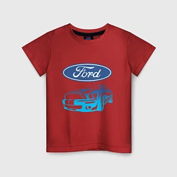 Футболка хлопковая детская Ford Z, цвет: красный