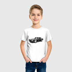 Футболка хлопковая детская Ford Mustang Z, цвет: белый — фото 2
