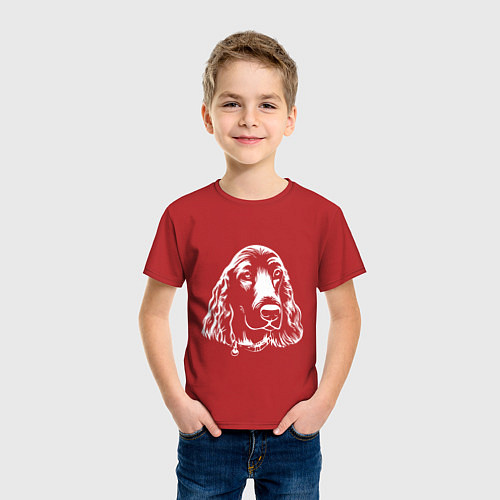 Детская футболка Спаниель Z / Красный – фото 3