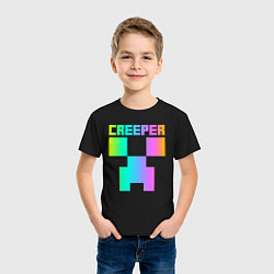 Футболка хлопковая детская MINECRAFT CREEPER, цвет: черный — фото 2