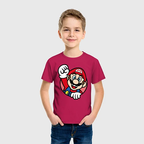 Детская футболка Mario / Маджента – фото 3